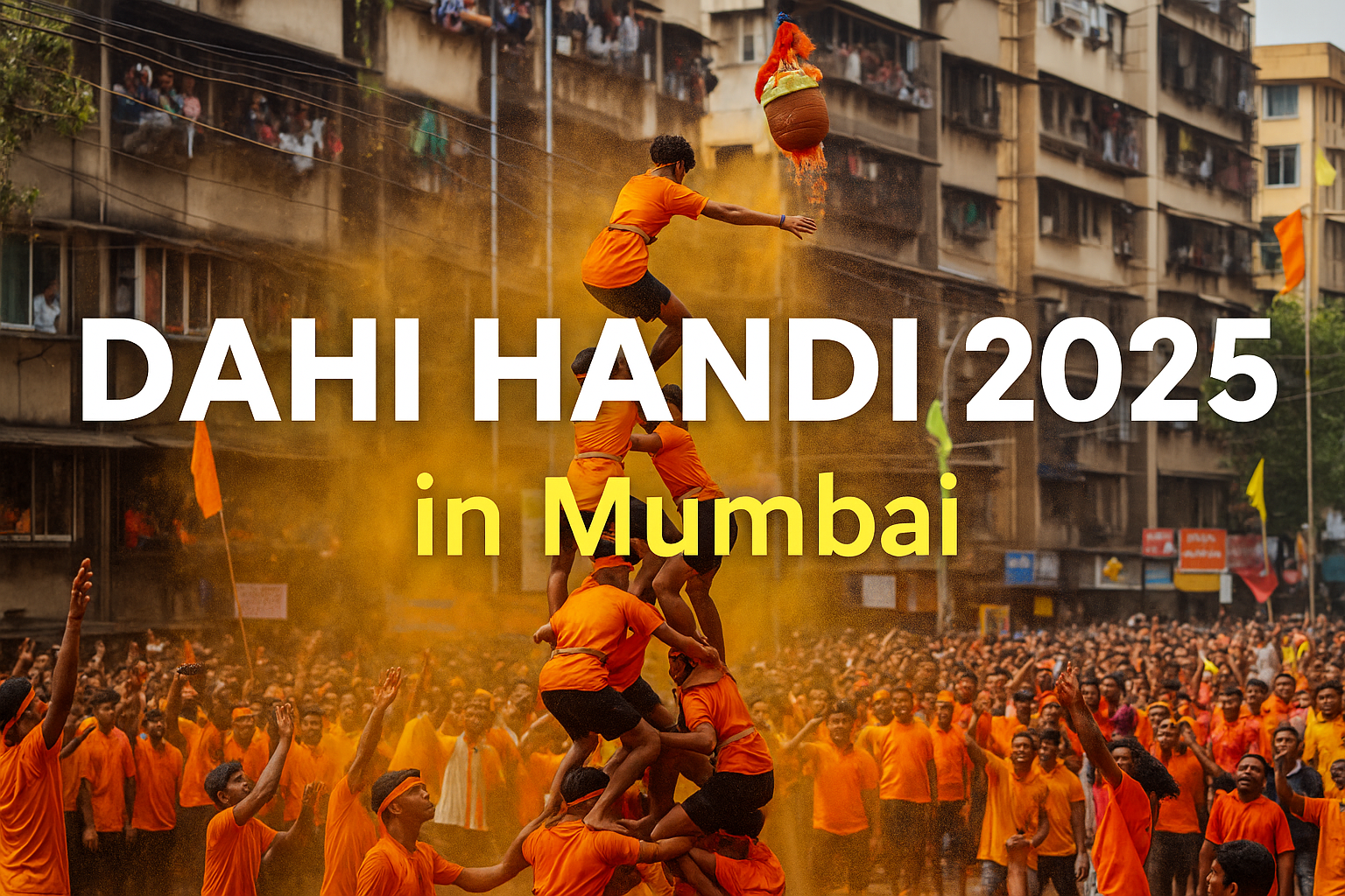 Govinda Pyramid during Dahi Handi 2025 celebration in Mumbai