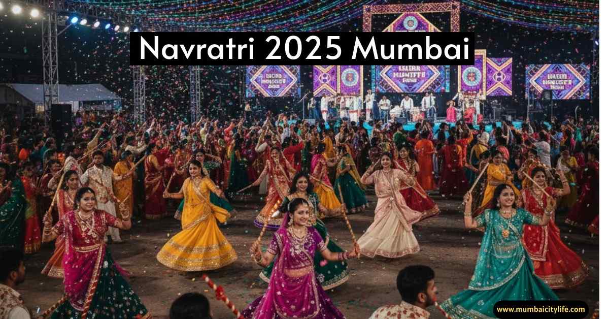 Navratri 2025 in Mumbai – Garba dancers celebrating with music, lights, and devotion.